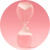 hourglass to symbolize urgency of time during fertile window